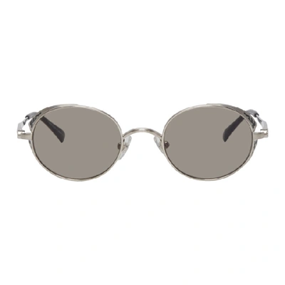 Matsuda Silver Brushed M3016 Sunglasses In Brushed Sil