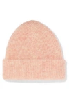 Ganni Soft Wool Blend Knit Beanie - Pink In Peach