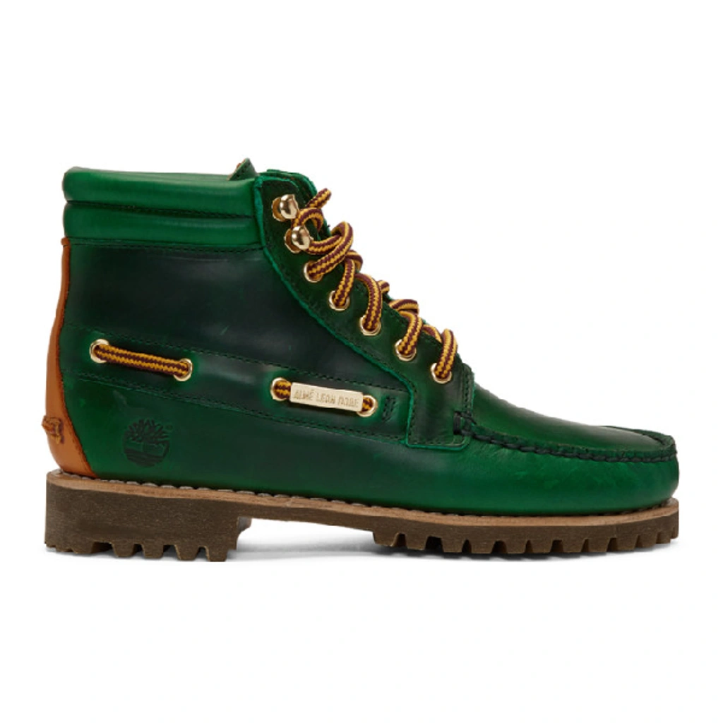 Aimé Leon Dore Green Timberland Edition 7-eye Lug Sole Boots