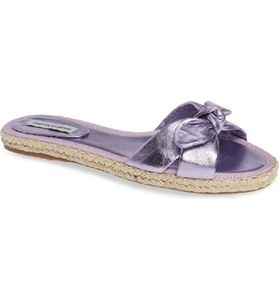 Tabitha Simmons Heli Bow Slide Sandal In Lavender