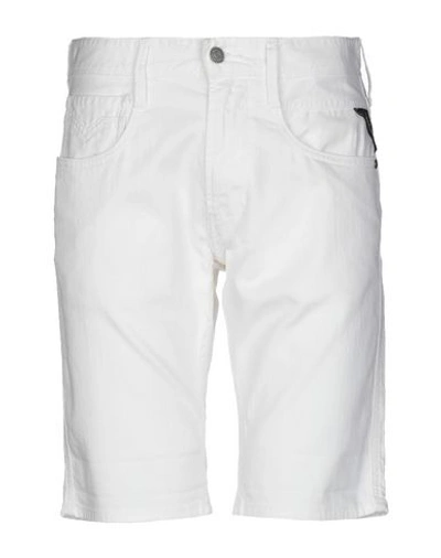 Replay Denim Bermudas In White