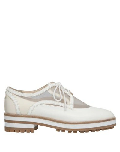 Jil Sander Laced Shoes In Ivory