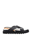 Off-white Sandals In Lead