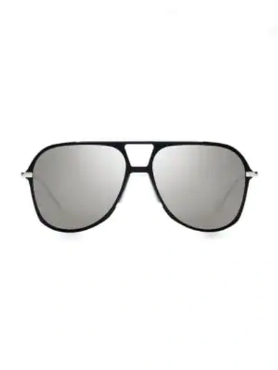 Dior 99mm Aviator Sunglasses In Black Ruthenium Dark Grey