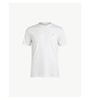 Allsaints Brace Crewneck Cotton-jersey T-shirt In Chalkwhitema