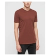 Allsaints Tonic V-neck Cotton-jersey T-shirt In Cedar Red