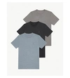 Allsaints Brace Tonic Pack Of Three Cotton-jersey T-shirts In Blue Brown Bla