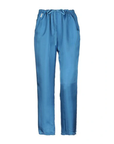 Manila Grace Casual Pants In Blue