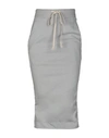 Rick Owens Drkshdw 3/4 Length Skirts In Light Grey