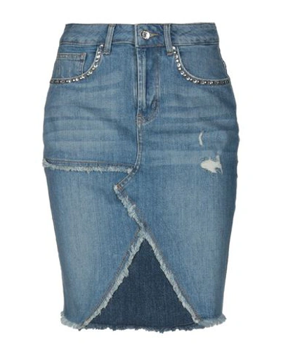 Liu •jo Denim Skirts In Blue