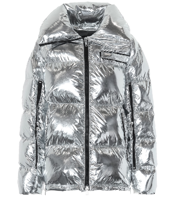 Calvin Klein 205w39nyc Metallic Puffer Jacket In Silver | ModeSens