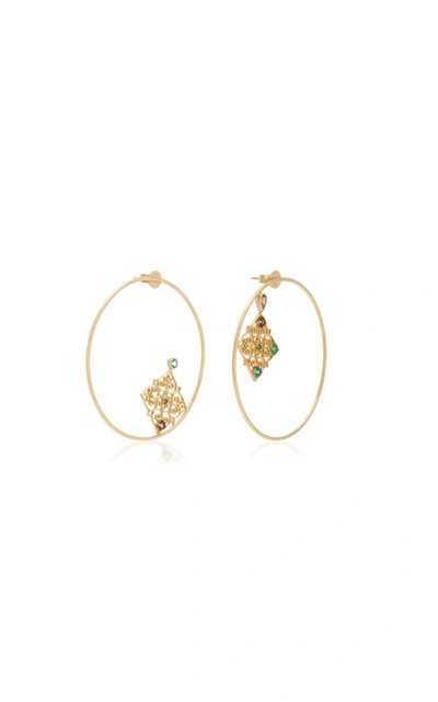 Donna Hourani Women's Hope 18k Gold; Quartz And Emerald Earrings