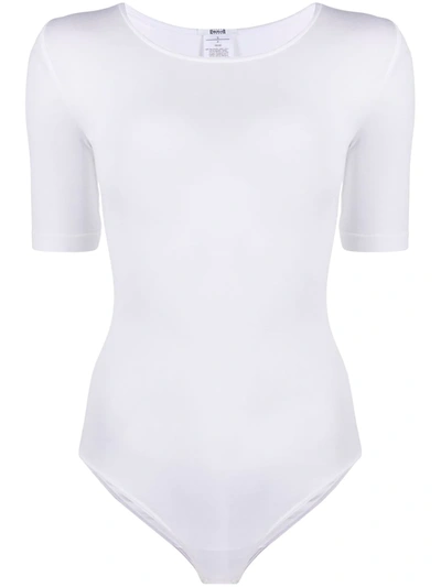 Wolford Bahamas Half-sleeve Bodysuit In White