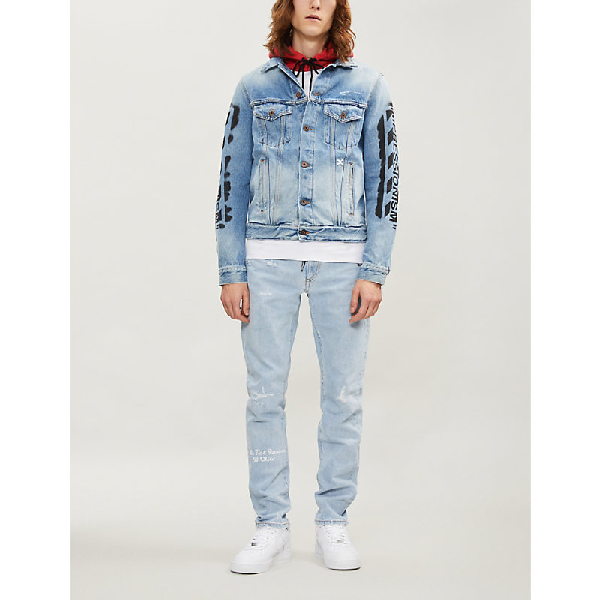 off white vintage denim jacket