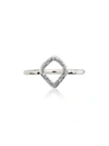 Monica Vinader Riva Mini Kite Sterling Silver And Diamond Stacking Ring In Neutral