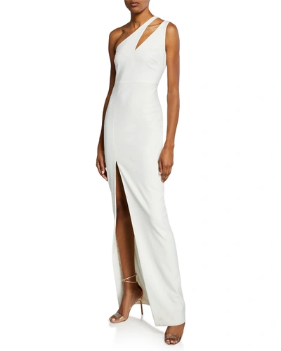 Likely Roxy One-shoulder Gown In White
