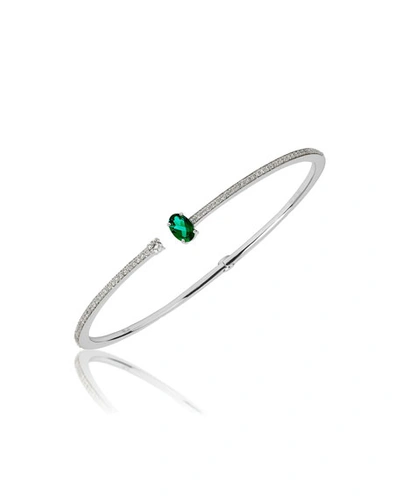 Hueb Spectrum 18k White Gold Emerald & Diamond Bracelet