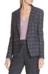 Rag & Bone Lexington Mixed-check Wool Blazer In Ltpnk/ Brgchk