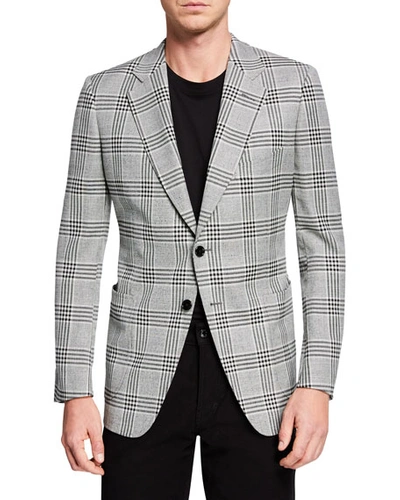 Tom Ford Men's O'connor Plaid Two-button Jacket In Multi Pattern