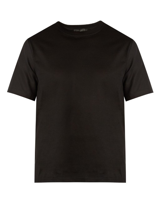 Calvin Klein Collection Patras Mesh-panelled T-shirt In Black | ModeSens