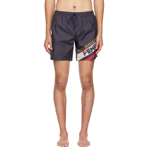 fendi monogram swim shorts