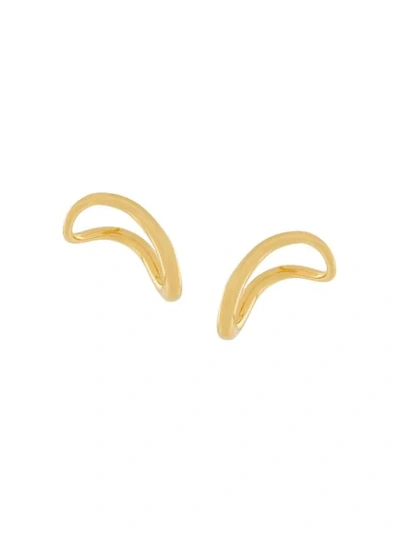 Charlotte Chesnais Slide Small Earrings Pair In Yellow Vermeil