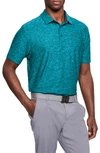 Under Armour 'playoff' Loose Fit Short Sleeve Polo In Blue Circuit / Rhino Grey