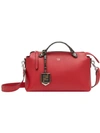 Fendi Medium By The Way Leather Shoulder Bag In Red