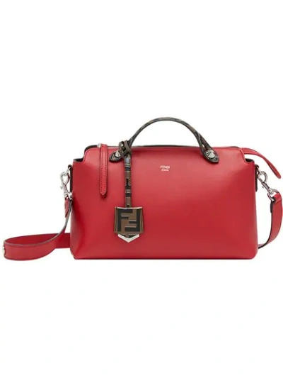 Fendi Medium By The Way Leather Shoulder Bag In Red
