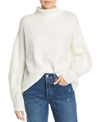 French Connection Urban Flossy Ribbed Knit Sweater In Winter White