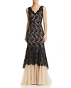 Nha Khanh Lace & Tulle Gown In Black