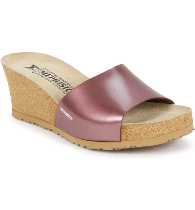 Mephisto Lise Platform Wedge Sandal In Spice Star Leather