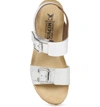 Mephisto Lissandra Platform Wedge Sandal In Nickel Star/ White Leather