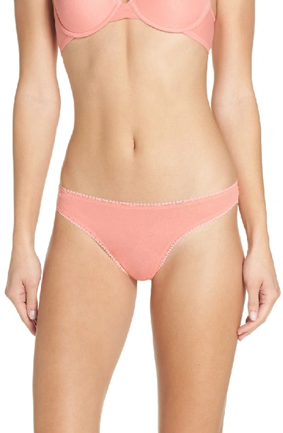 On Gossamer 'hip-g' Mesh Thong In Coral Cloud