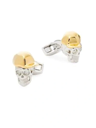 Tateossian Skull Cuff Links In Two Tone