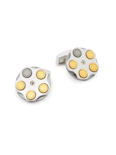 Tateossian Russian Roulette Cuff Links In Silver