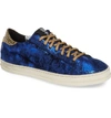 P448 John Crushed Velvet Low-top Platform Sneaker In Velvet Royal Blue