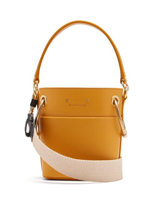 Chloé Roy Mini Leather Bucket Bag In Yellow | ModeSens