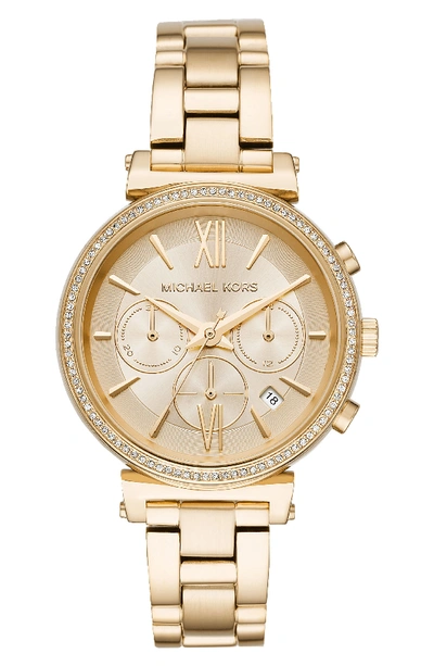 Michael Kors Sofie Chronograph Bracelet Watch, 39mm In Gold