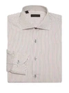 Saks Fifth Avenue Collection Regular-fit Dress Shirt In Navy Red