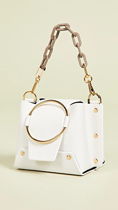 Yuzefi Mini Delila Leather Shoulder Bag In White