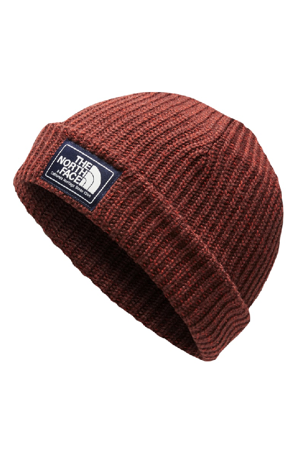 north face salty dog beanie red