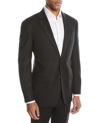 Emporio Armani G-line Textured Two-button Sport Jacket, Black