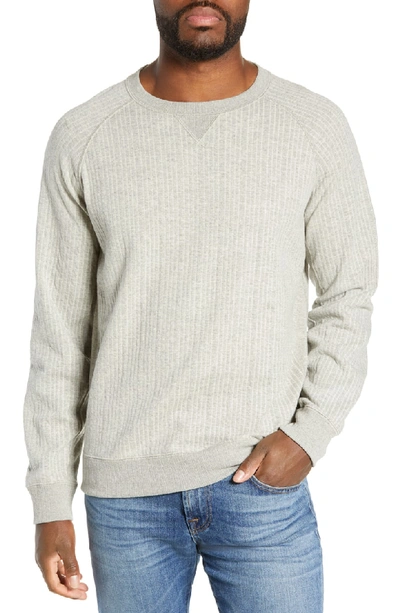 Billy Reid Quilted Crewneck Sweatshirt In Light Grey