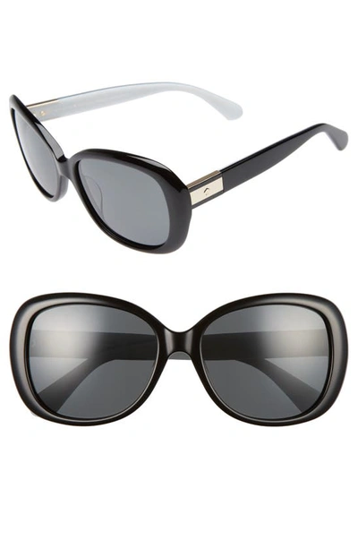 Kate Spade Judyann 50mm Sunglasses In Black/ Ivory