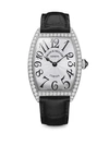 Franck Muller Women's Cintree Curvex 35mm Stainless Steel, Diamond & Alligator-strap Watch In Black