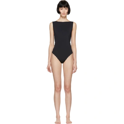 Haight New Side Slit Swimsuit In Black