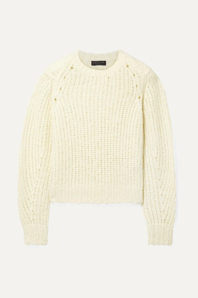 Rag & Bone Arizona Oversized Merino Wool Sweater In Ivory