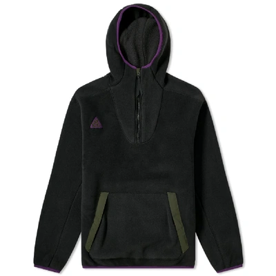 Nike Acg Sherpa Fleece Hoody In Black