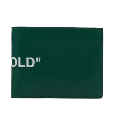 Off-white Bifold Wallet In Green | ModeSens｜二つ折り財布